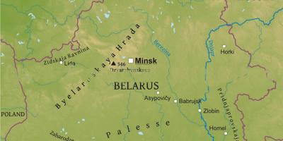 Mapa da Bielorrússia física